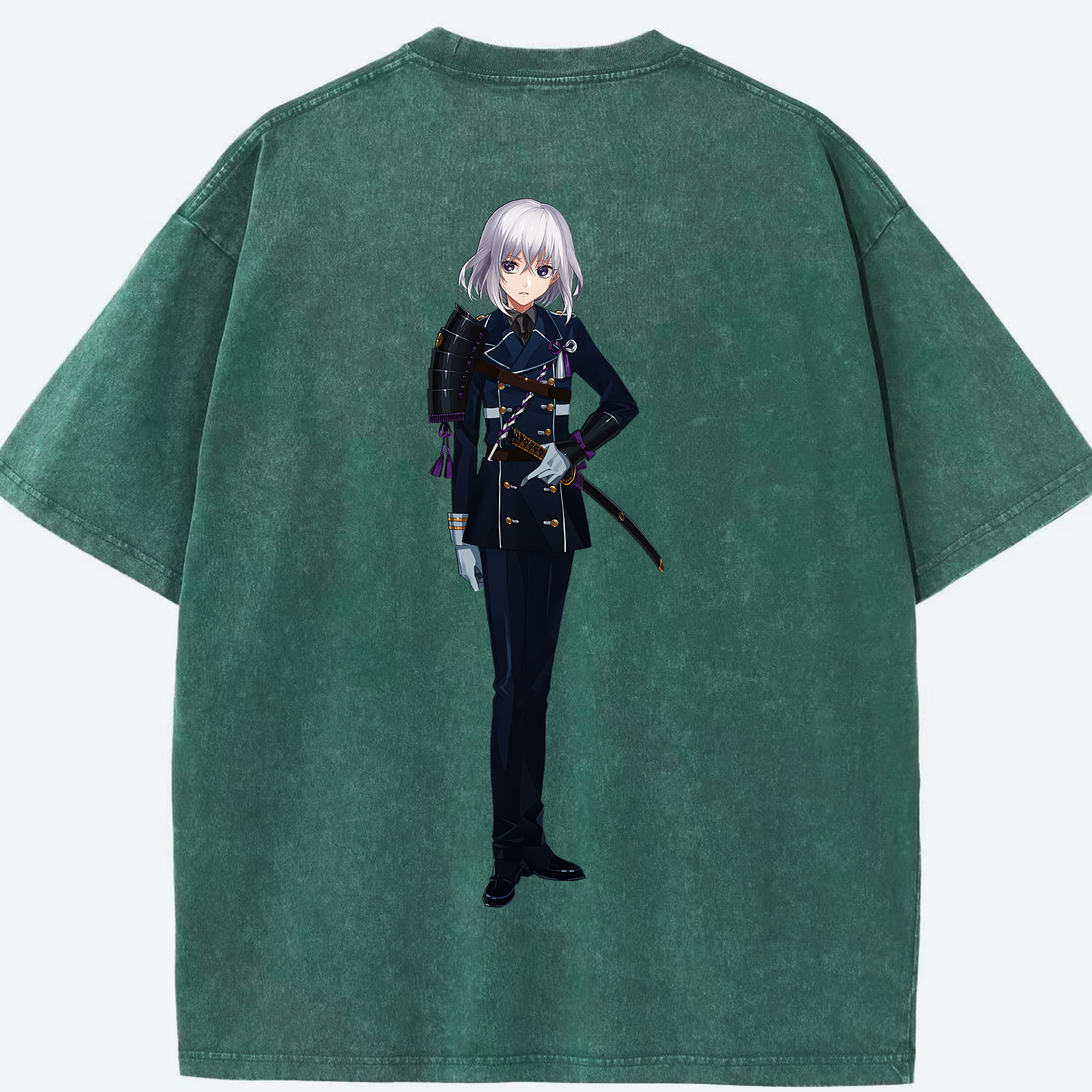 （画像用） 刀剣乱舞 Touken Ranbu 綿100% ヴィンテージ風 半袖Tシャツ（背面プリント）